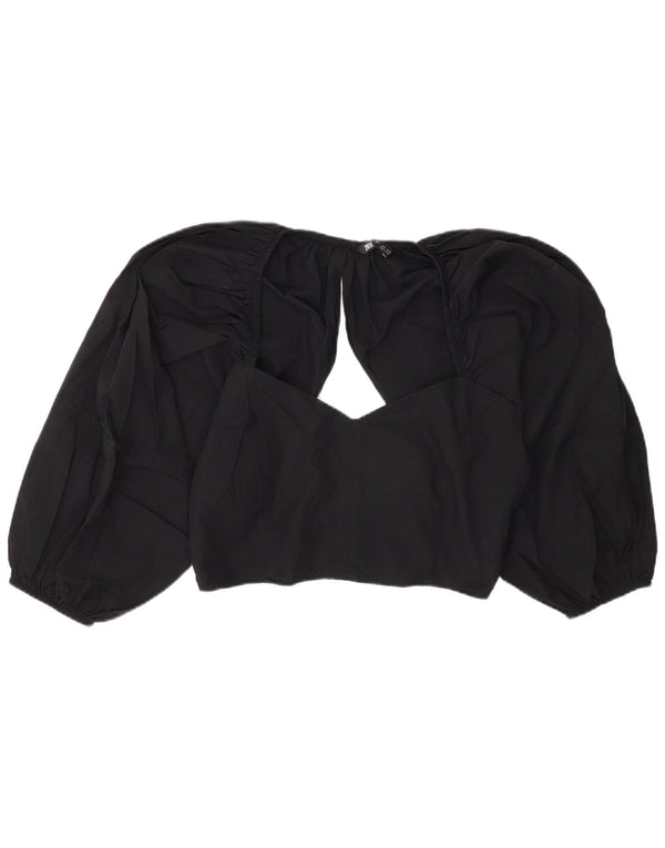 Bluză Crop Top Femei Zara UK 14 Large Negru