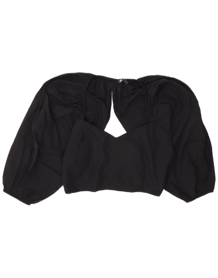 Bluză Crop Top Femei Zara UK 14 Large Negru