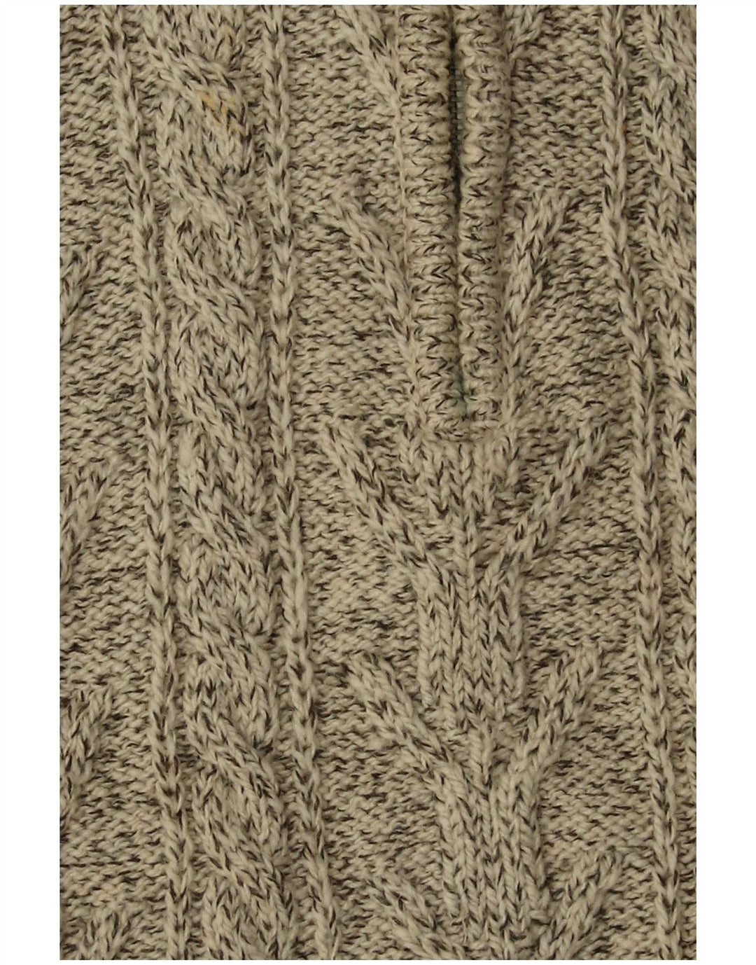 Pulover pentru bărbați SUPERDRY, cu fermoar, cu gât, XL, acrilic cu pete bej