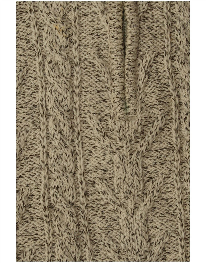 Pulover pentru bărbați SUPERDRY, cu fermoar, cu gât, XL, acrilic cu pete bej