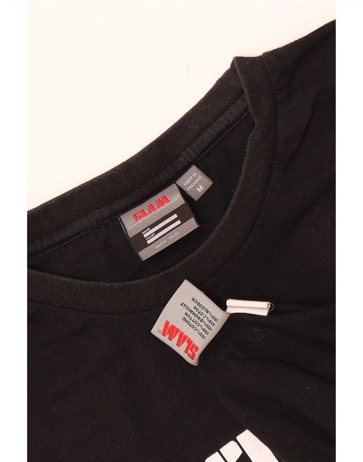 Tricou grafic Slam pentru bărbați Top mediu negru bumbac