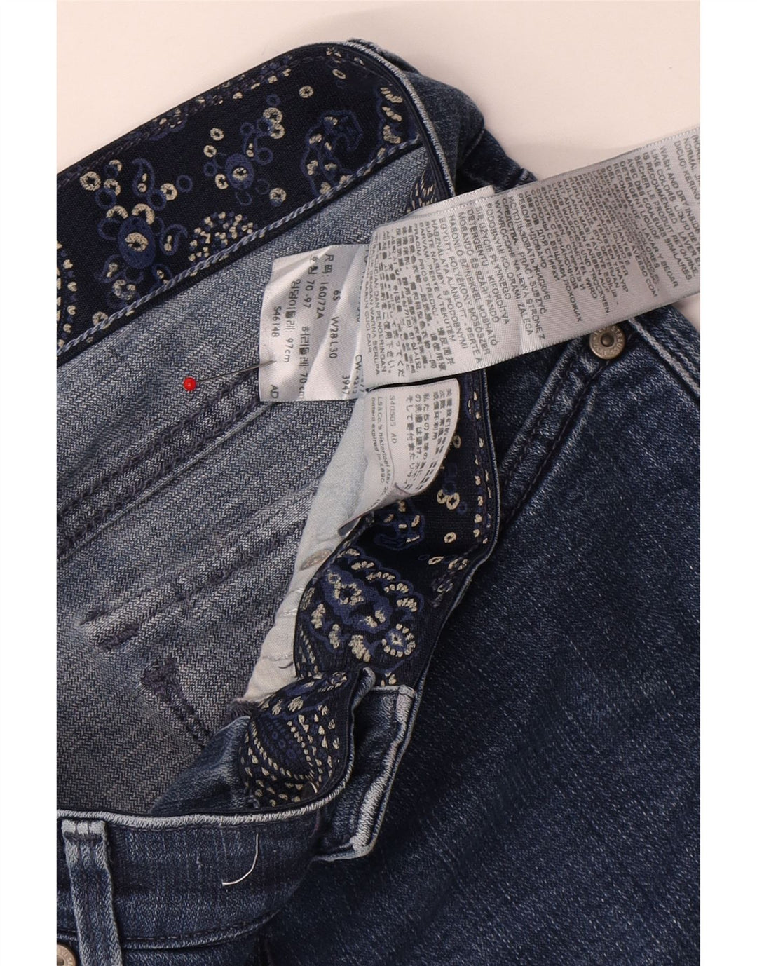 Blugi drepti pentru femei Levi's US 6 Medium W28 L25 Bumbac albastru