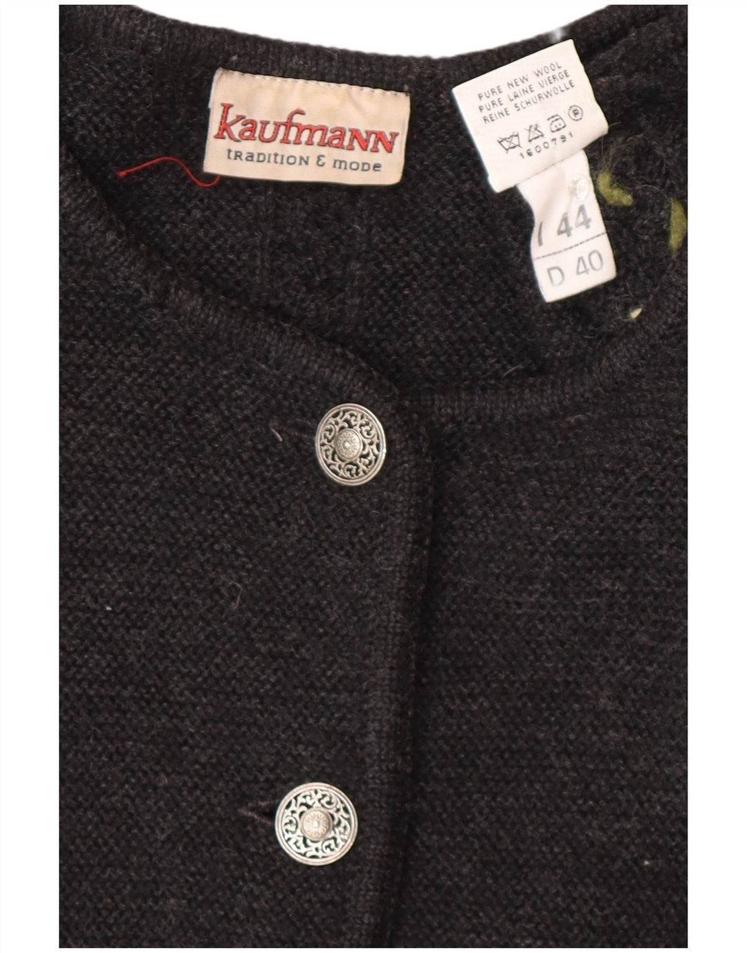 Pulover cardigan pentru femei KAUFMANN IT 44 Lână Florală Gri Mediu