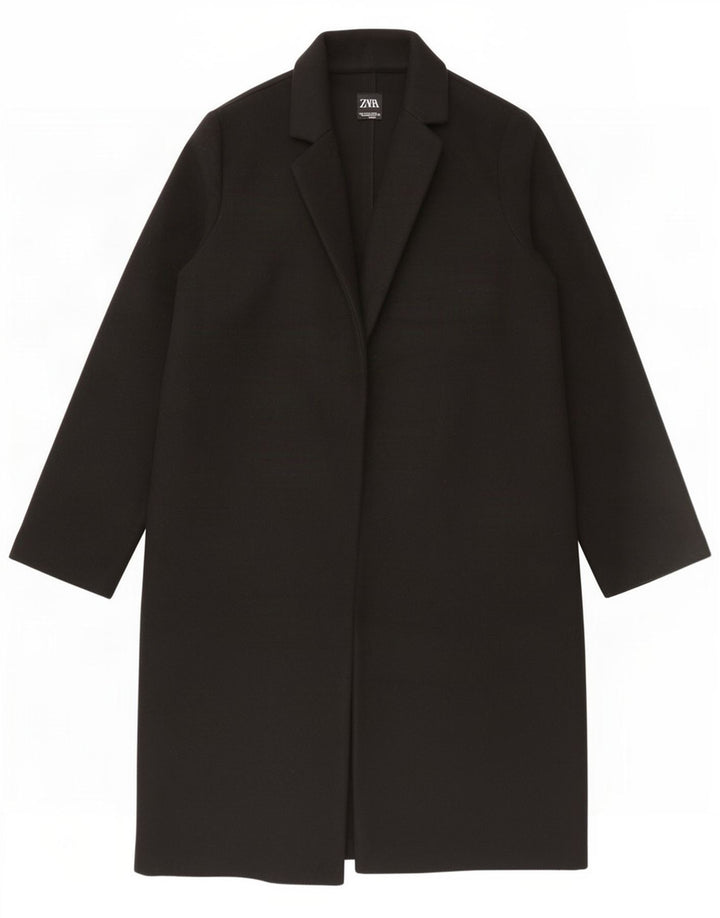 Pardesiu deschis pentru femei Zara UK 18 XL Poliester negru