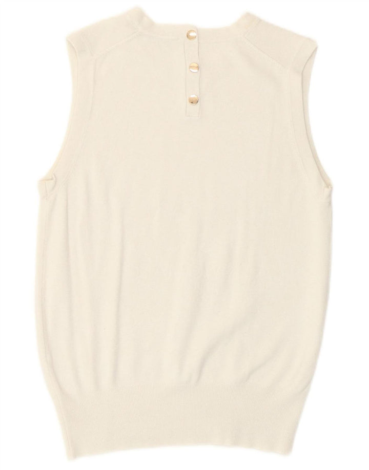 Vesta Zara Femei Tank Top UK 10 Small White