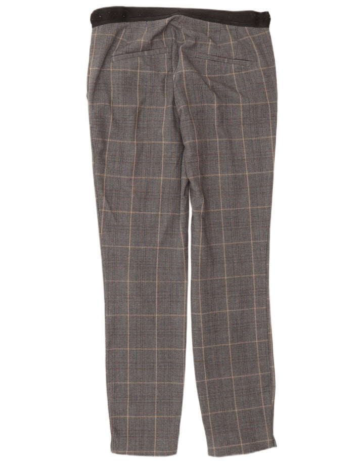 Pantaloni de costum slim pentru femei Zara XS L24 L27 Poliester cu carouri gri
