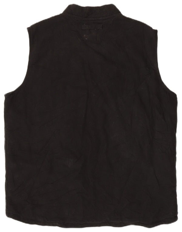 Gilet vintage pentru bărbați, înalt utilitar UK 42 XL, bumbac negru