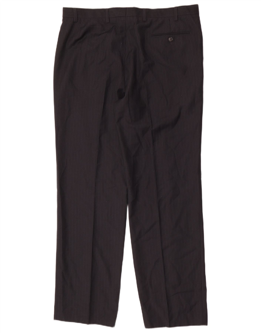 Pantaloni de costum pentru bărbați Marks & Spencer L38 L33 Poliester cu dungi bleumarin
