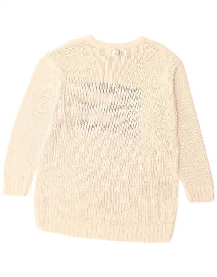 Pulover pentru bărbați ARIZONA cu decolteu rotund, mare, alb, din bumbac