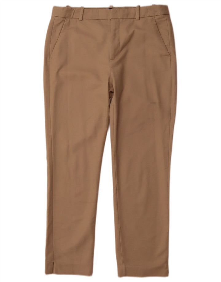 Pantaloni chino conici pentru femei ZARA EU 38 Mici L28 L25 Bumbac maro