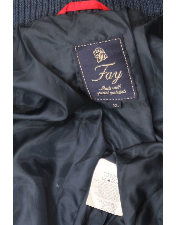 Jachetă căptușită pentru bărbați Fay UK 42 XL bleumarin poliester