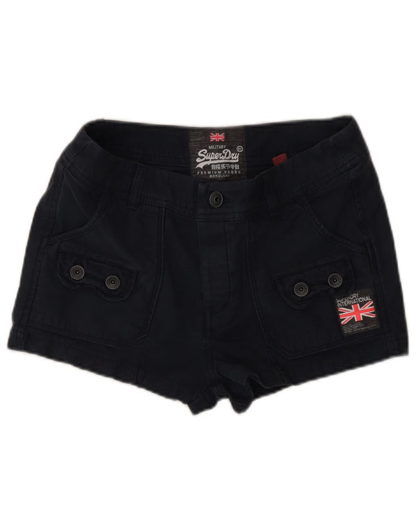 Pantaloni scurti cargo Superdry pentru femei XS W28 bumbac negru