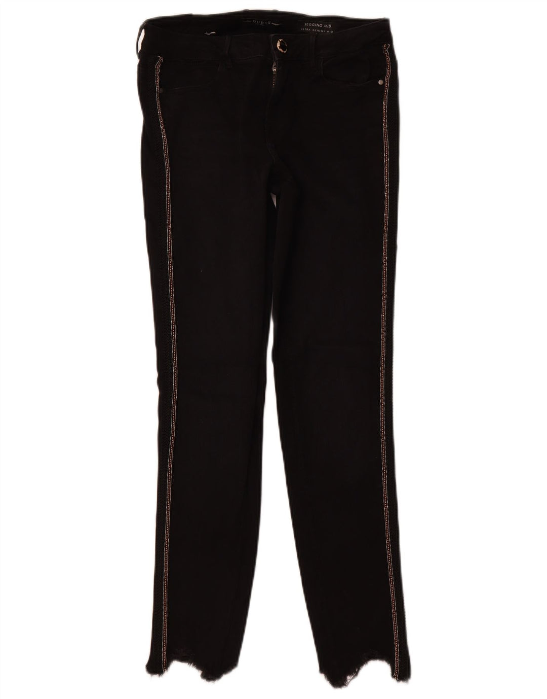 Blugi skinny jegging GUESS pentru femei cu talie medie L28 L28 bumbac negru