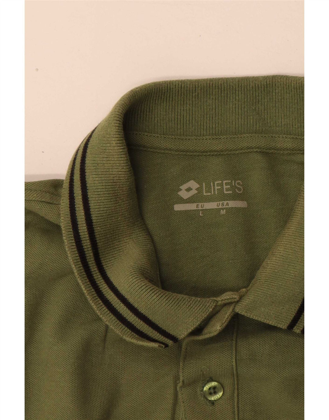 Tricou polo pentru bărbați Lotto, cu formă regulată, verde mare