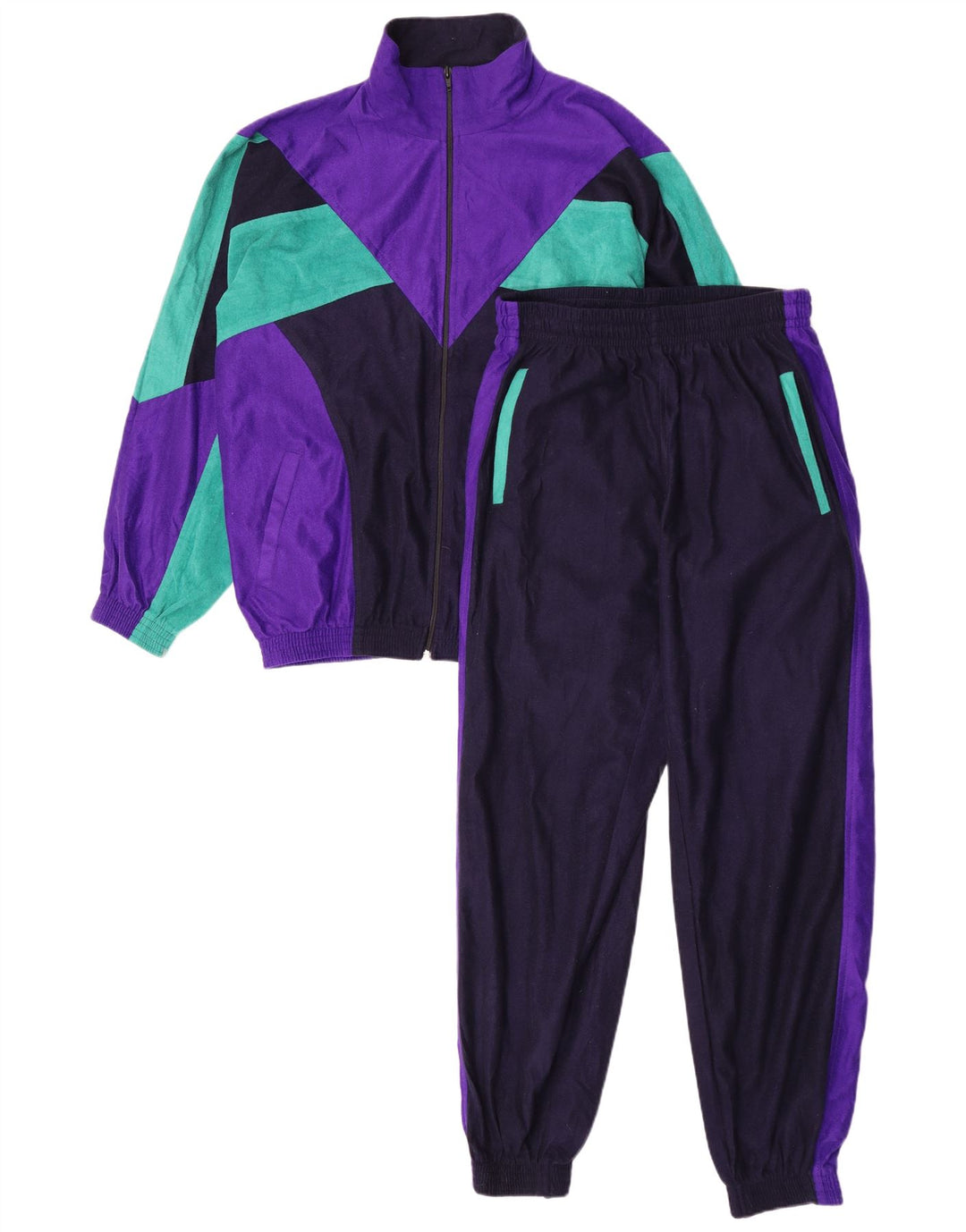 Trening complet pentru bărbați vintage, mare, multicolor, blocuri de culoare