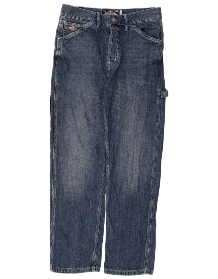 Blugi drepti Cargo Superdry pentru bărbați W31 L32 Bumbac albastru