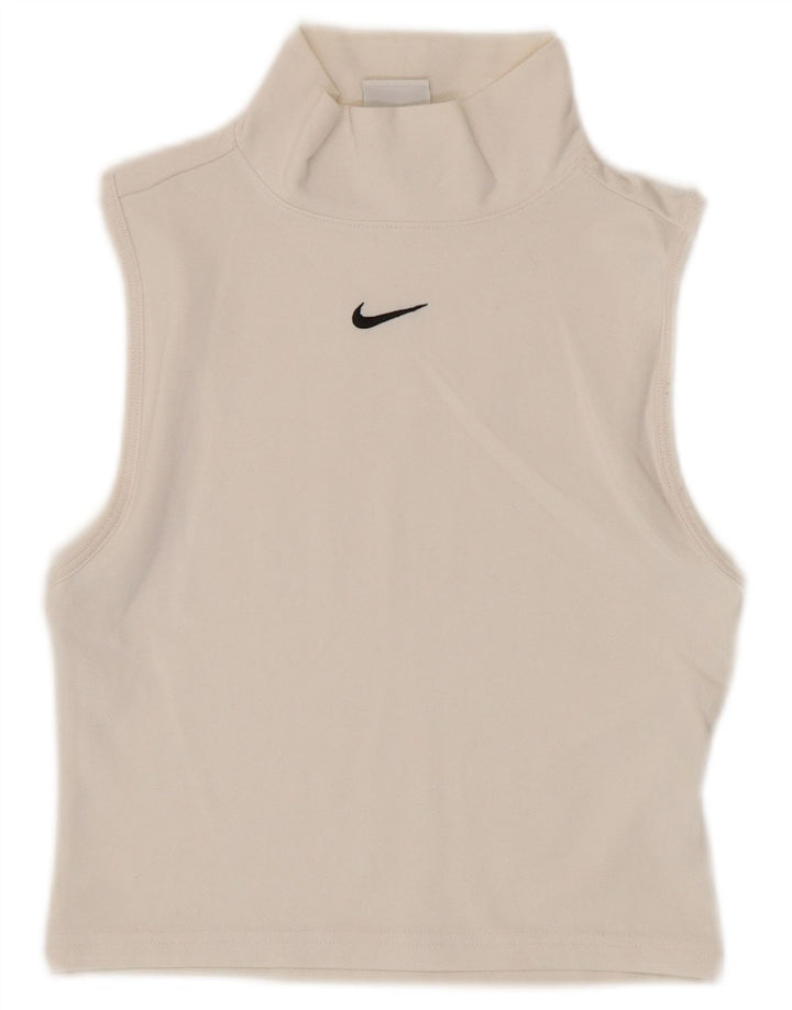 Vest Crop Top pentru femei Nike UK 4 XS Alb