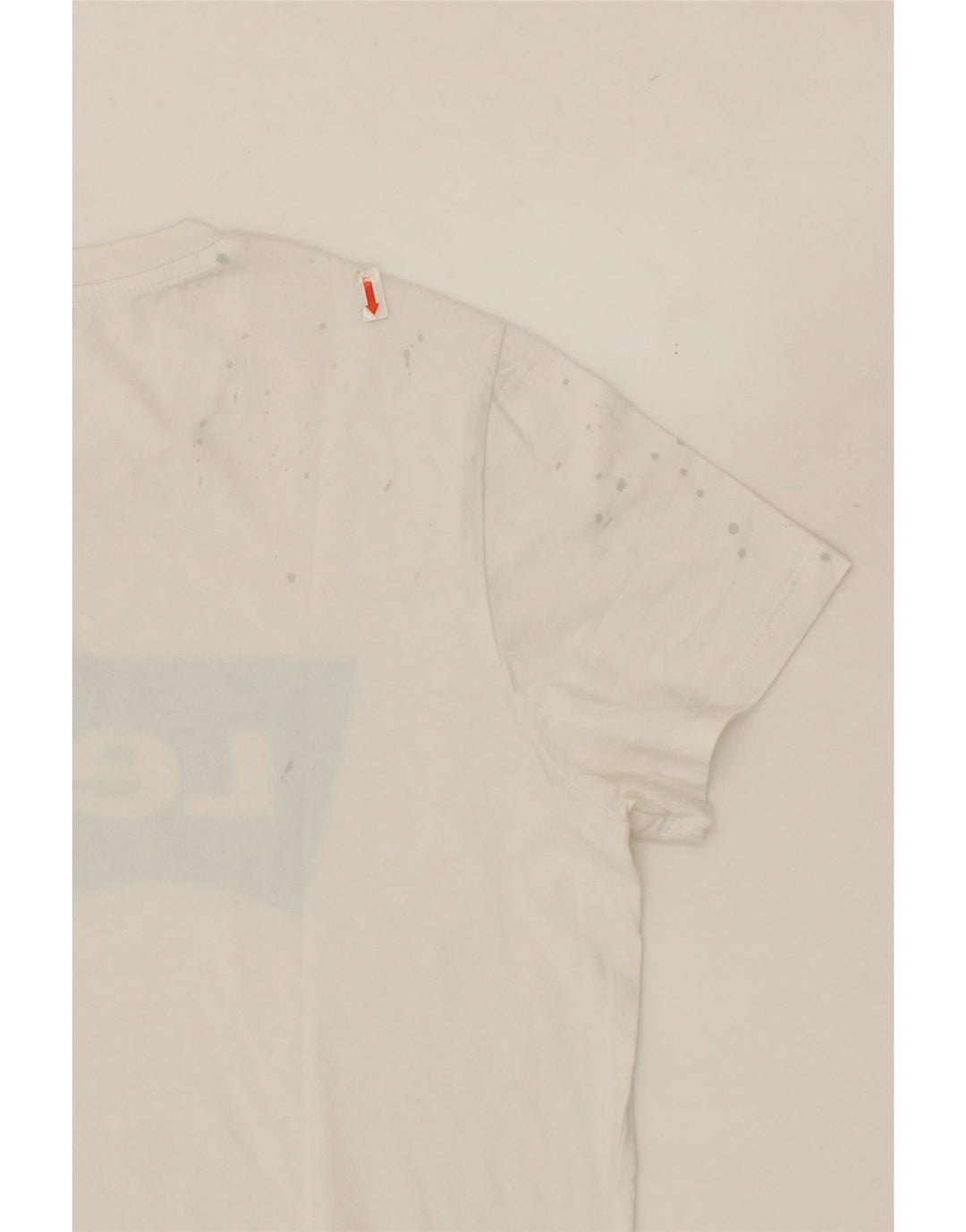 LEVI'S Womens Graphic T-Shirt Top UK 14 Medium White Cotton Vintage Levi's and Second-Hand Levi's from Messina Hembry 