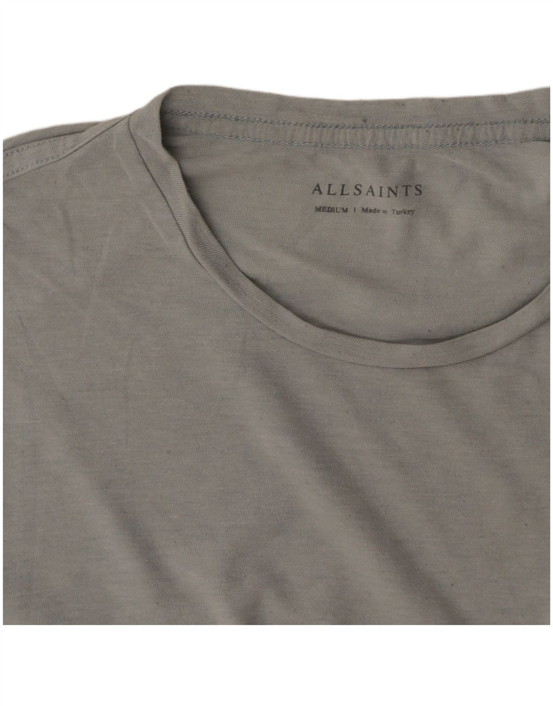 ALL SAINTS Mens T-Shirt Top Medium Grey Flecked