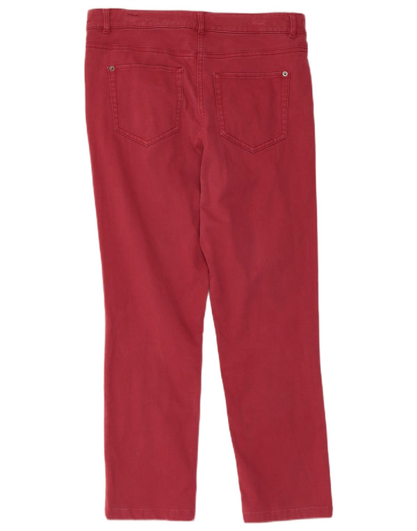 White Stuff Pantaloni casual subțiri pentru femei UK 10 Small W30 L26 Bumbac roșu