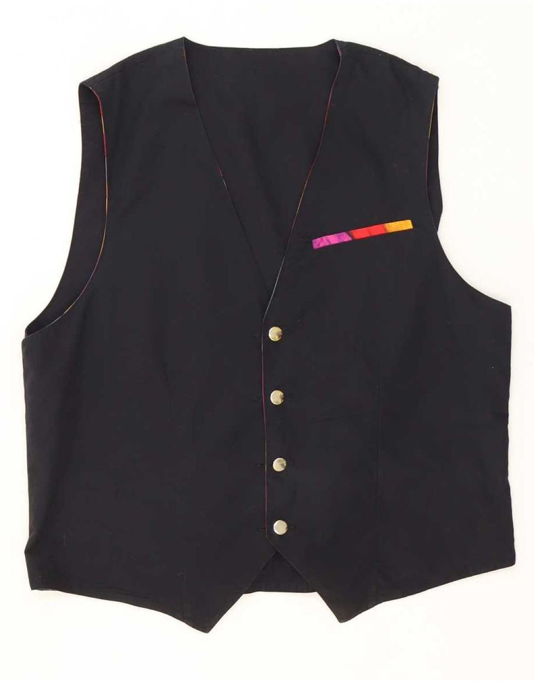 Vestă reversibilă vintage pentru bărbați, medie, multicoloră, geometrică