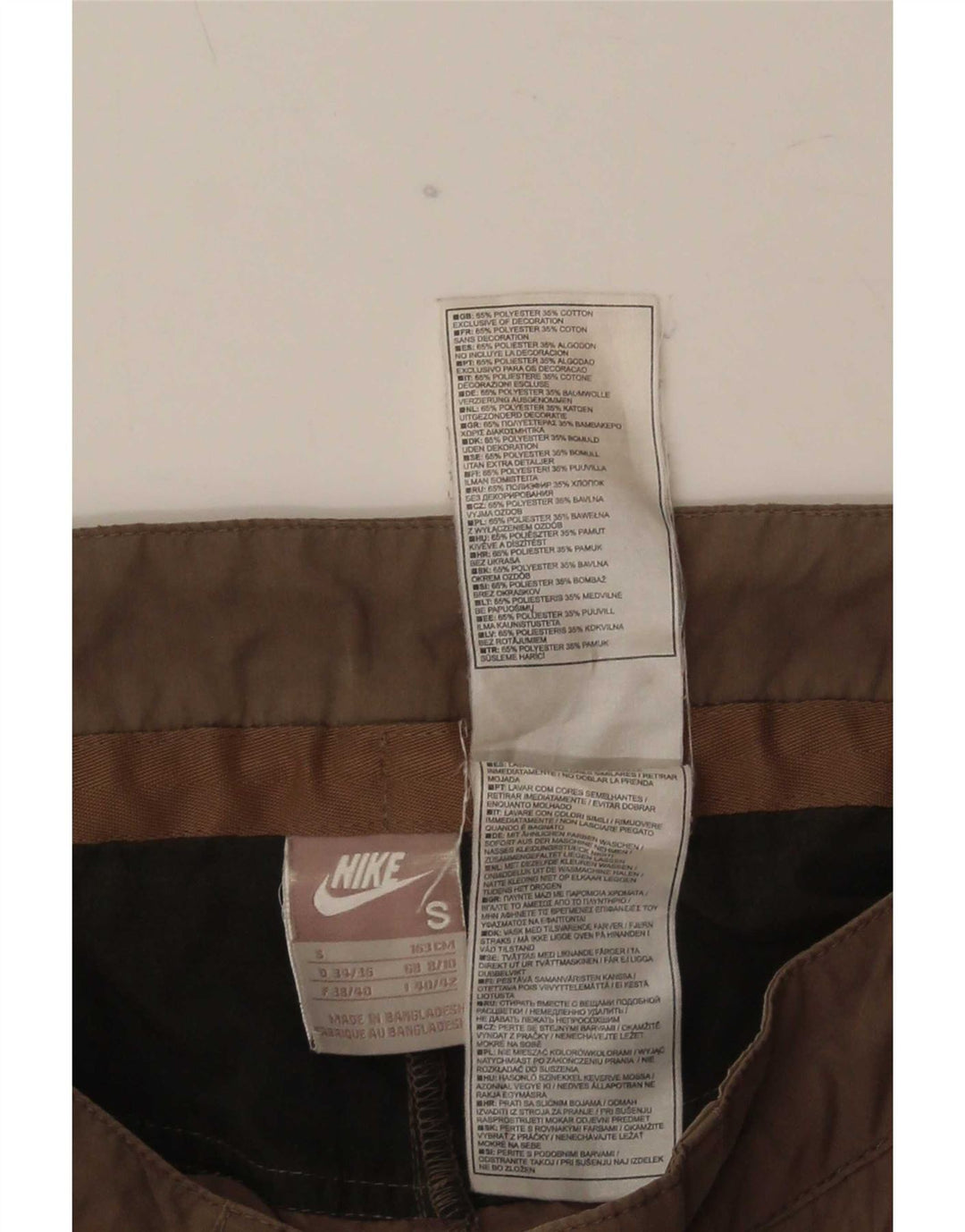 Pantaloni Capri Nike pentru femei UK 8/10 Small W30 L20 Maro Poliester