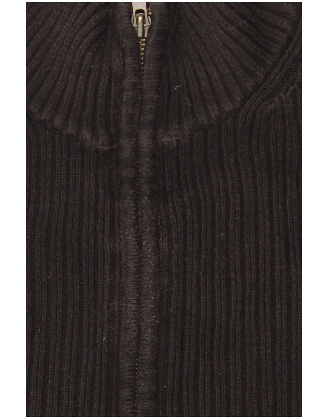 Pulover Calvin Klein pentru bărbați, cu fermoar, cu gât, bumbac mare, negru