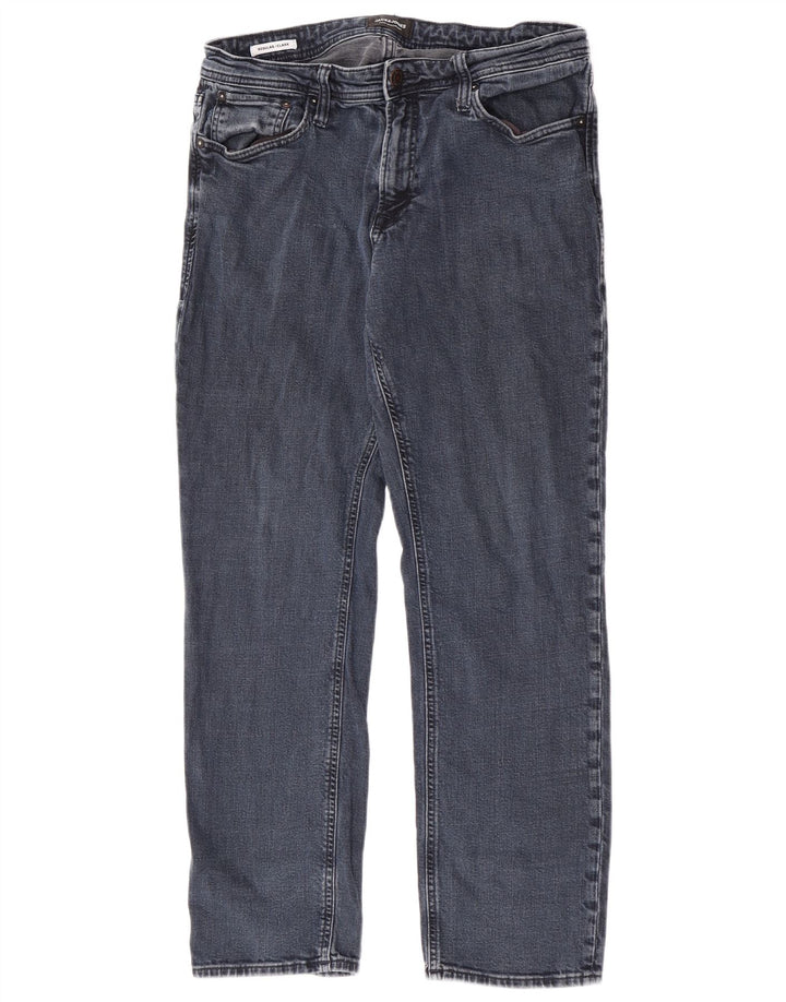 Jack & Jones Clark Regular Straight Jeans pentru bărbați W34 L29, bumbac albastru