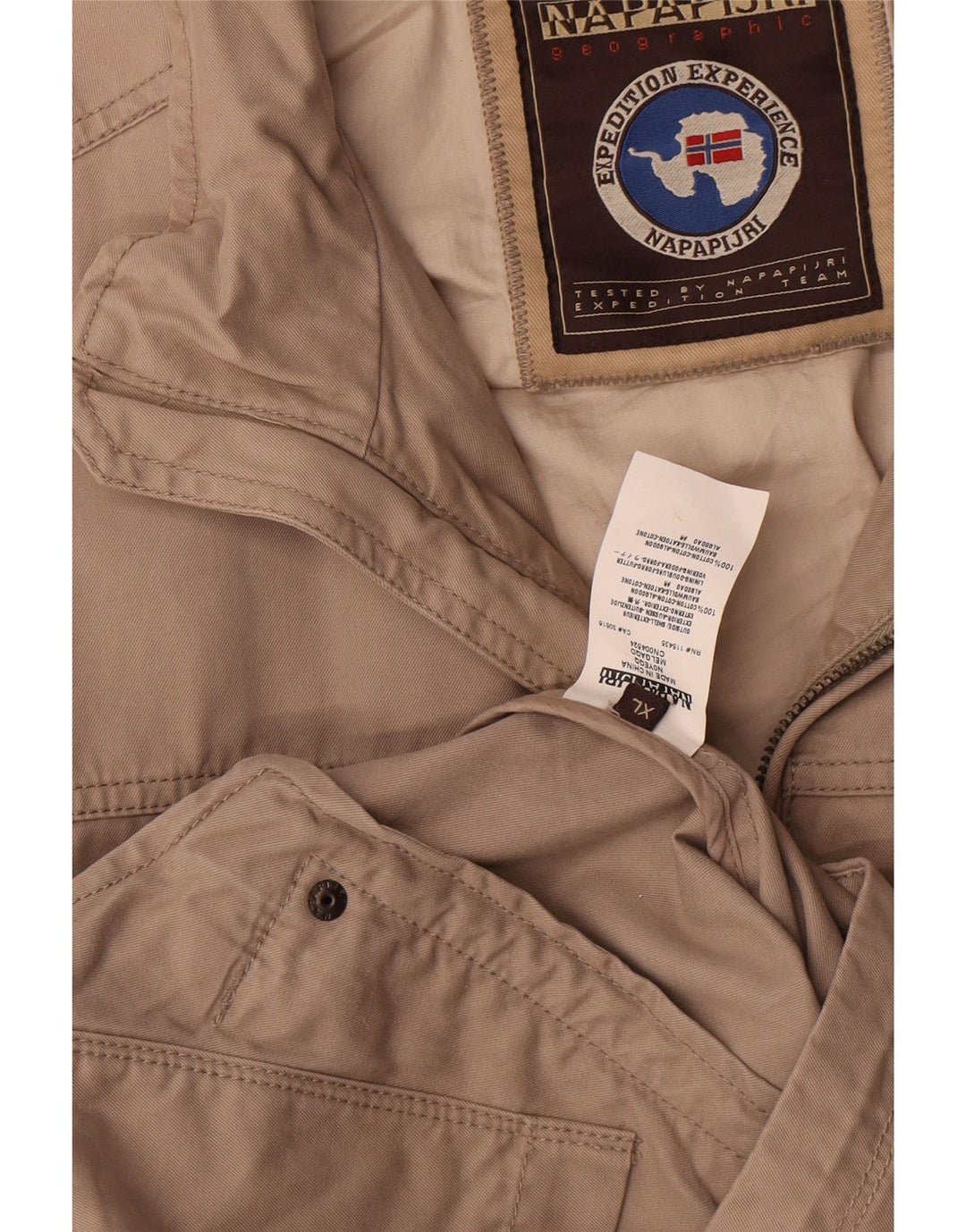 Bomber Napapijri pentru femei UK 18 XL, bumbac, bej