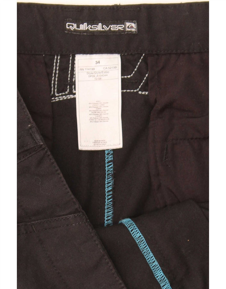 Pantaloni scurți chino grafic pentru bărbați Quiksilver W34 Poliester negru mare