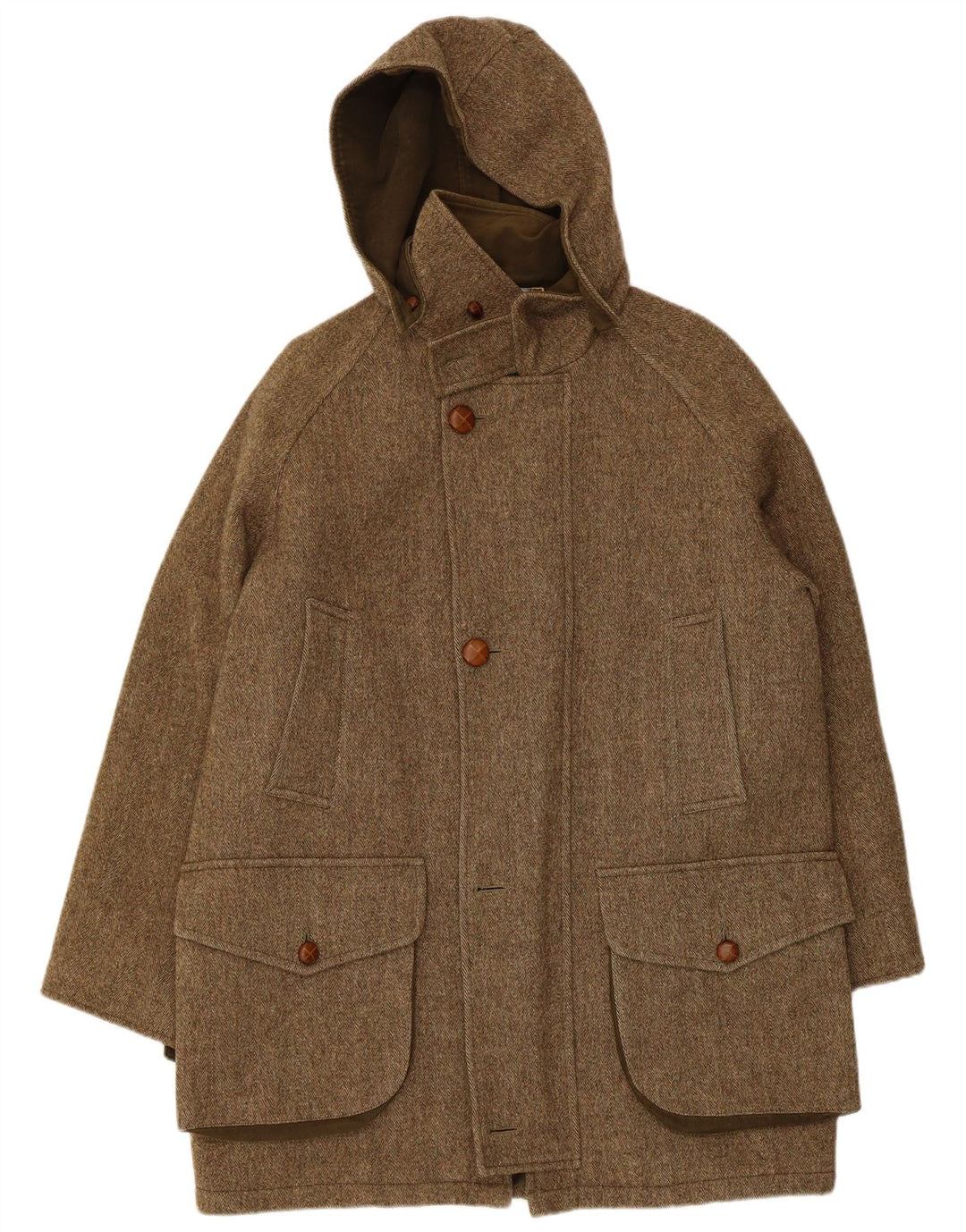 Palton cu glugă pentru bărbați John Ashfield IT 48 Medium Khaki Herringbone