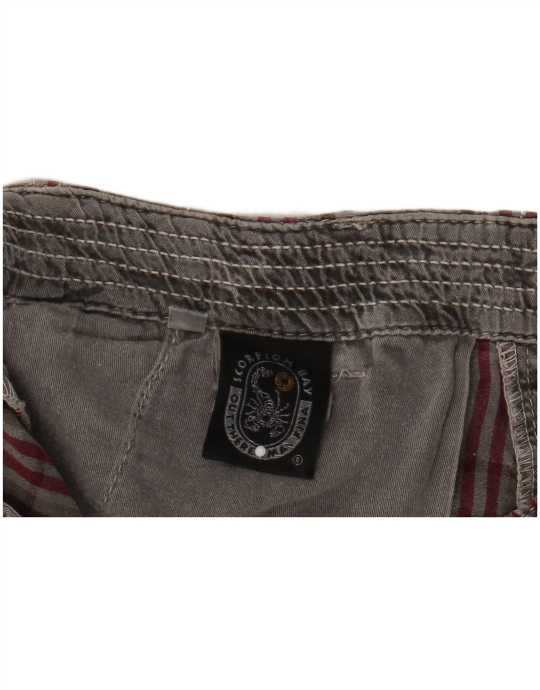 Pantaloni scurți cargo pentru bărbați Scorpion Bay W36, bumbac cu carouri, gri mari