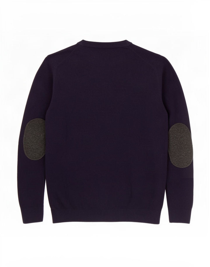 Pulover pentru bărbați Fred Perry, cu gât crew, XL, mov, lână