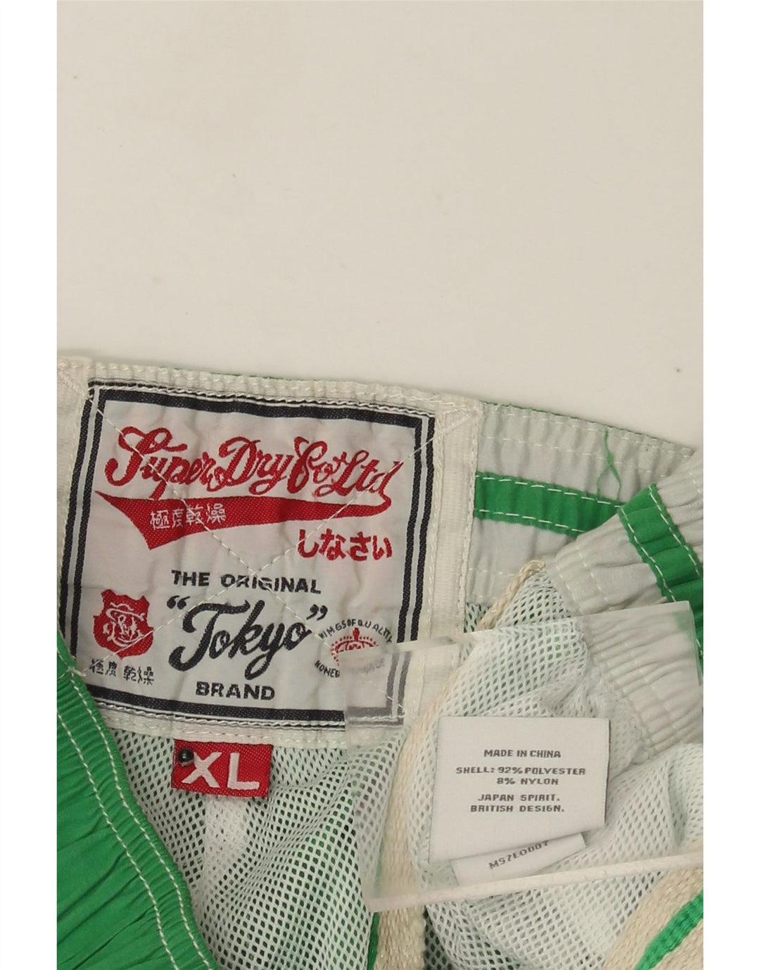 Pantaloni scurți de înot grafic pentru bărbați Superdry XL, verde, poliester color bloc