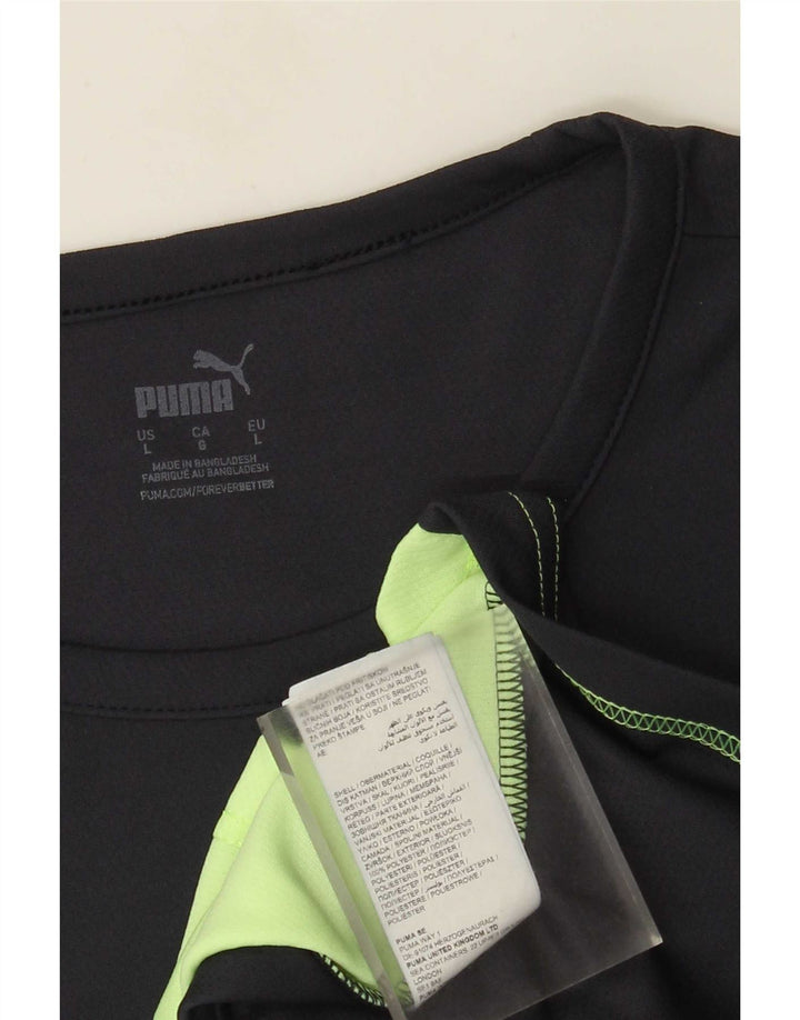 Tricou pentru bărbați Puma Top mare, negru, poliester color bloc