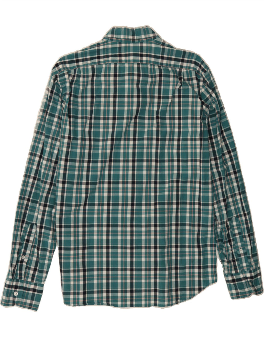 J. CREW Mens Flex Slim Shirt Medium Green Check Cotton Vintage J. Crew and Second-Hand J. Crew from Messina Hembry 