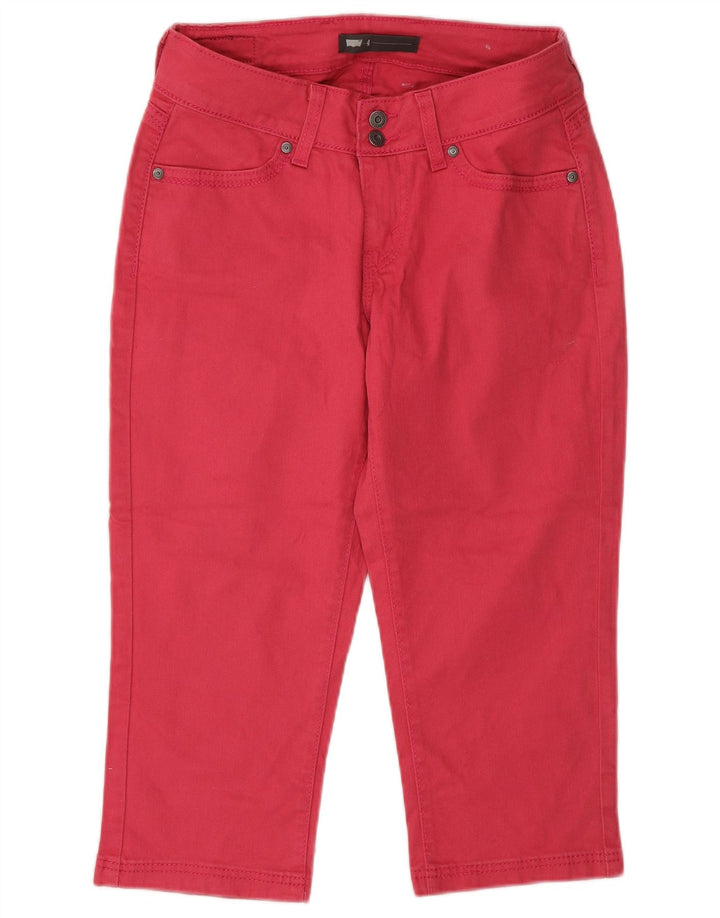 Blugi Capri pentru femei Levi's US 4 Small W27 L20 Pink Bumbac