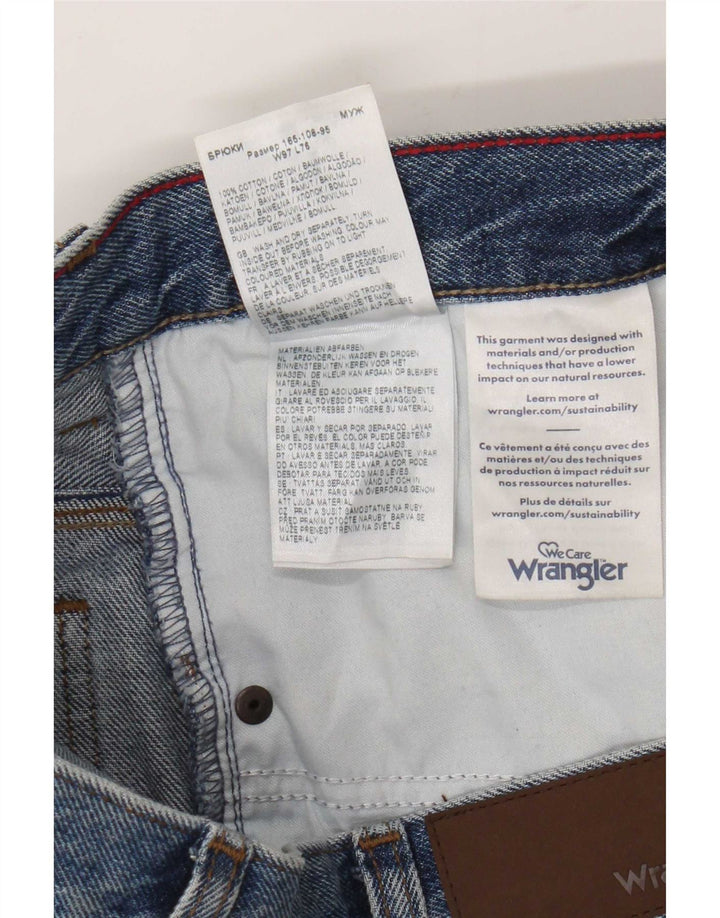 Blugi drepti pentru bărbați Wrangler W38 L27 Bumbac albastru