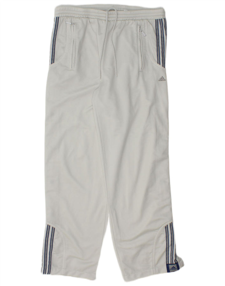 Pantaloni de trening ADIDAS pentru bărbați, poliester alb mediu