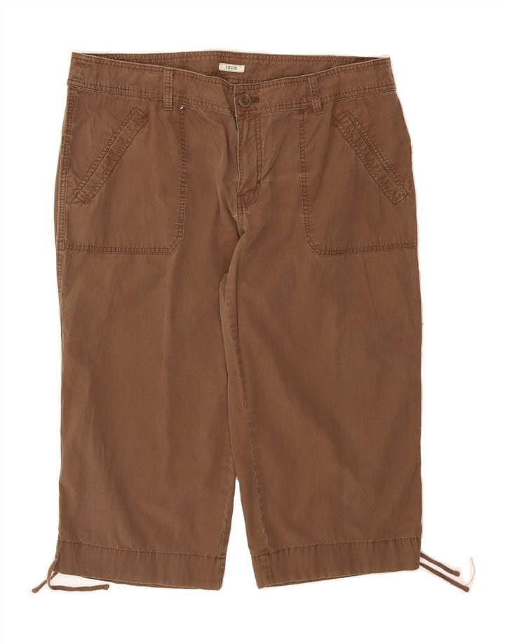 IZOD Womens Bermuda Shorts US 16 2XL W38  Brown Cotton Vintage Izod and Second-Hand Izod from Messina Hembry 