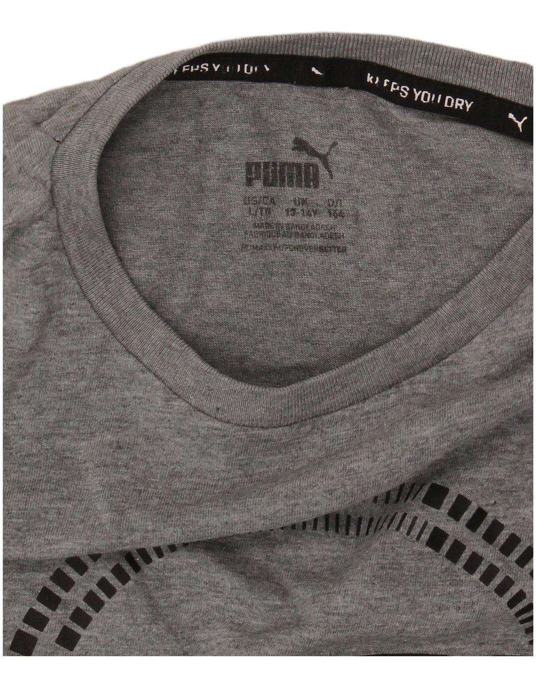 Tricou grafic PUMA pentru băieți Top 13-14 ani, gri pete