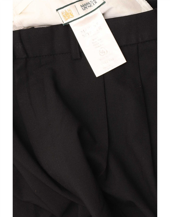 Pantaloni de costum pentru bărbați Marks & Spencer L36 L36 Poliester negru