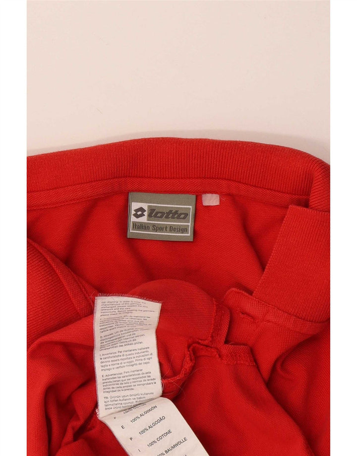 Tricou polo pentru bărbați Lotto, bumbac roșu mediu