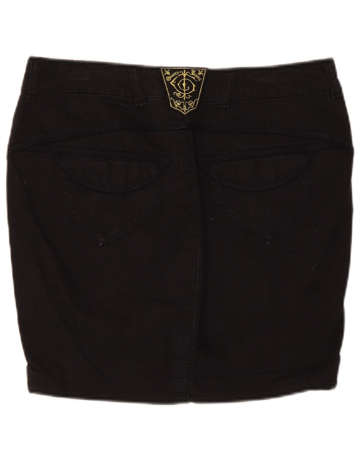 Fusta mini Guess pentru femei W28 bumbac negru mediu