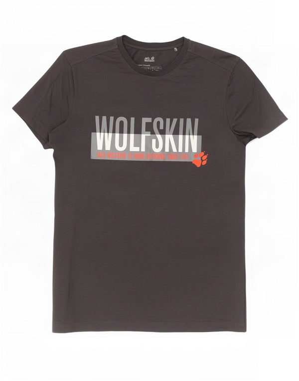 Jack Wolfskin Tricou grafic pentru bărbați Top UK 34 XS Bumbac gri