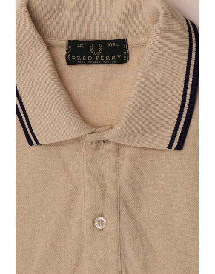 Cămașă polo Fred Perry pentru bărbați, bumbac, bej mediu