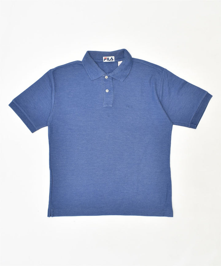 FILA Mens Polo Shirt IT 46 Small Blue Cotton | Vintage | Thrift | Second-Hand | Used Clothing | Messina Hembry 