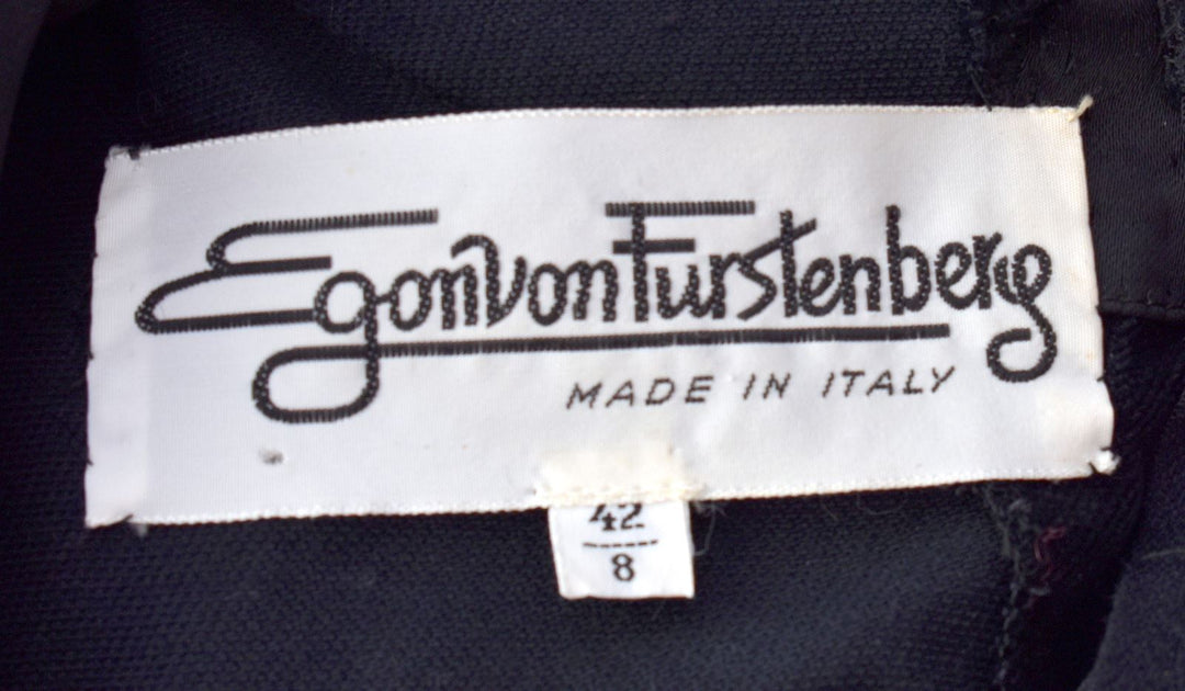 EGONVON FURSTENBERG Womens Velvet Sheath Dress UK 8 Small Black Vintage | Vintage | Thrift | Second-Hand | Used Clothing | Messina Hembry 