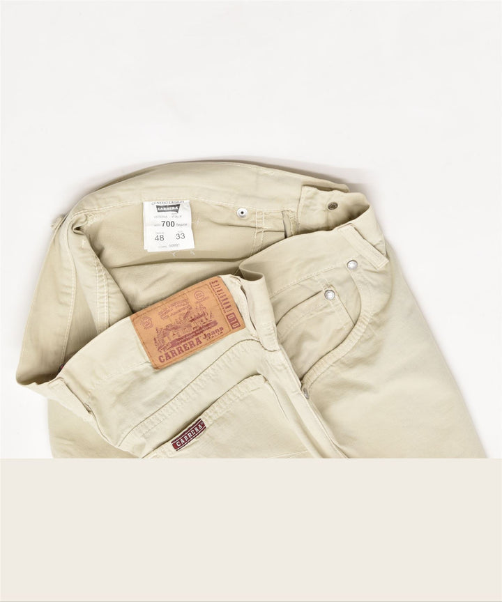 CARRERA Womens Straight Jeans W33 L28 Beige Cotton | Vintage | Thrift | Second-Hand | Used Clothing | Messina Hembry 