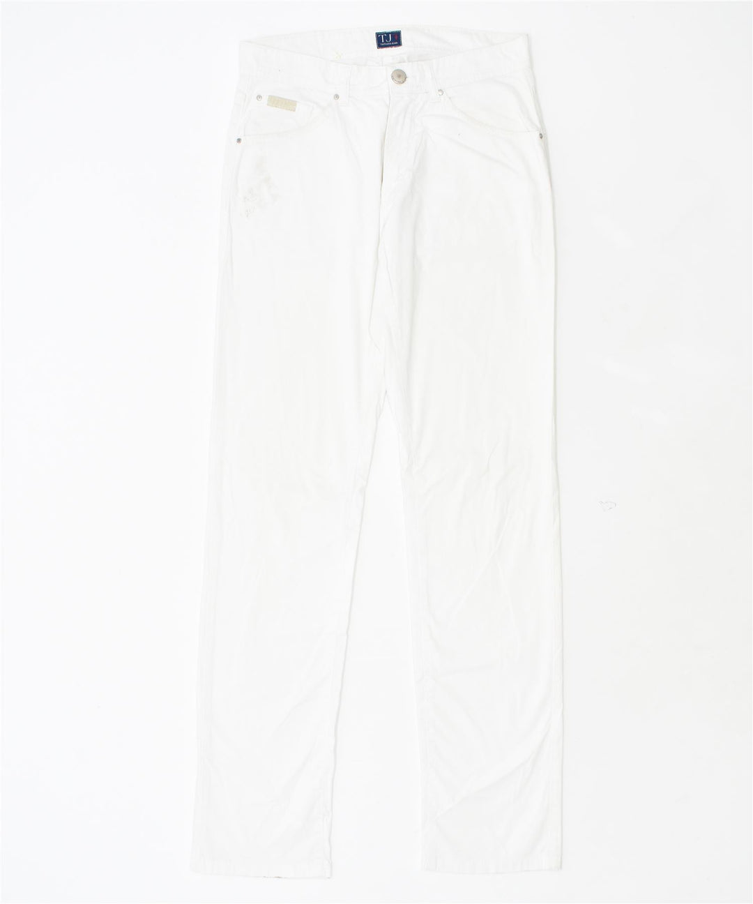 TRUSSARDI Womens Straight Casual Trousers W29 L32 White Cotton | Vintage | Thrift | Second-Hand | Used Clothing | Messina Hembry 